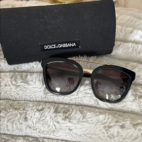 Dolce Gabbana Black Cat-Eye Glasses